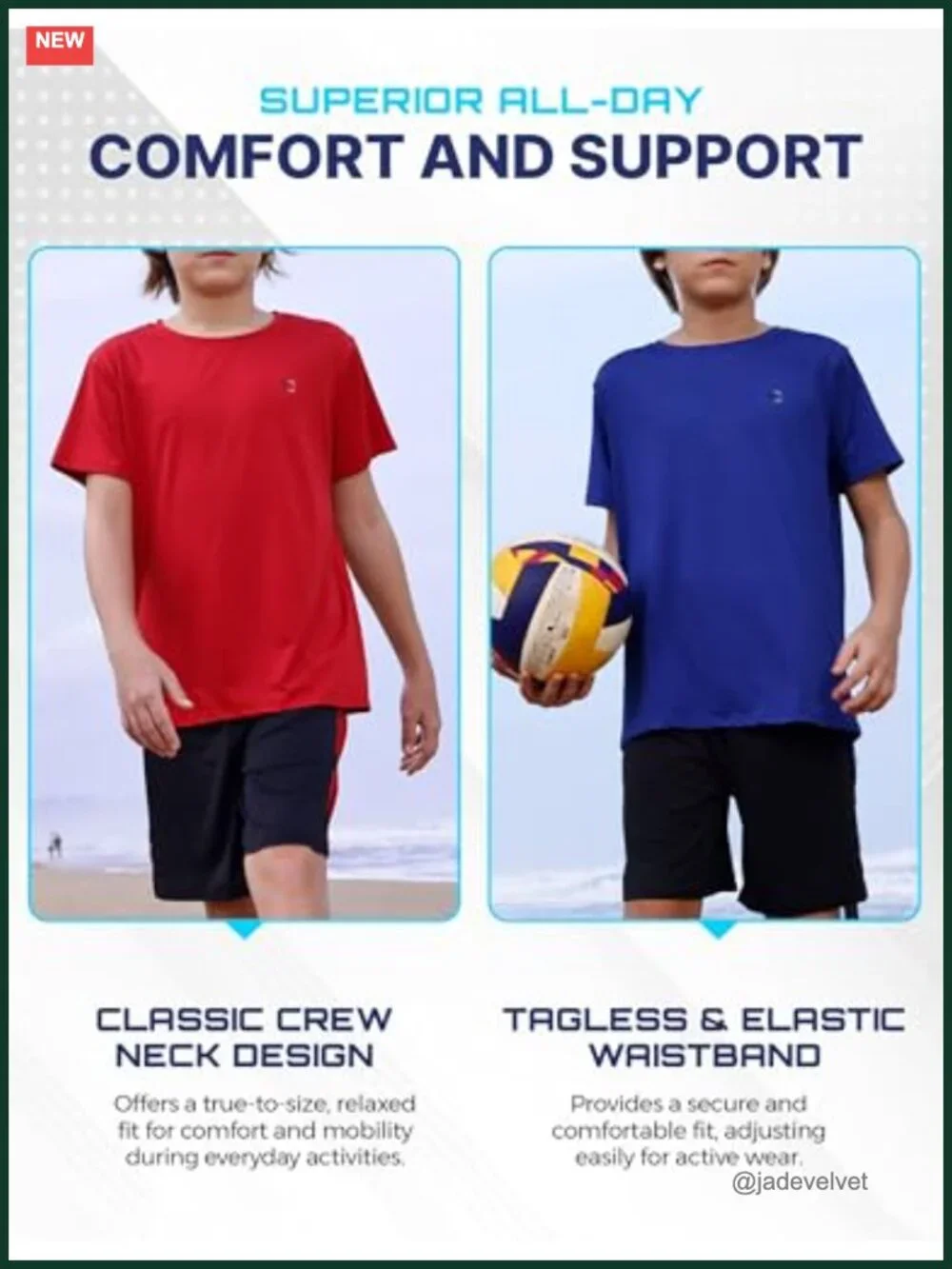 Boys Athletic Performance Crew Neck T-Shirt and Short Outfits 4-Piece Set